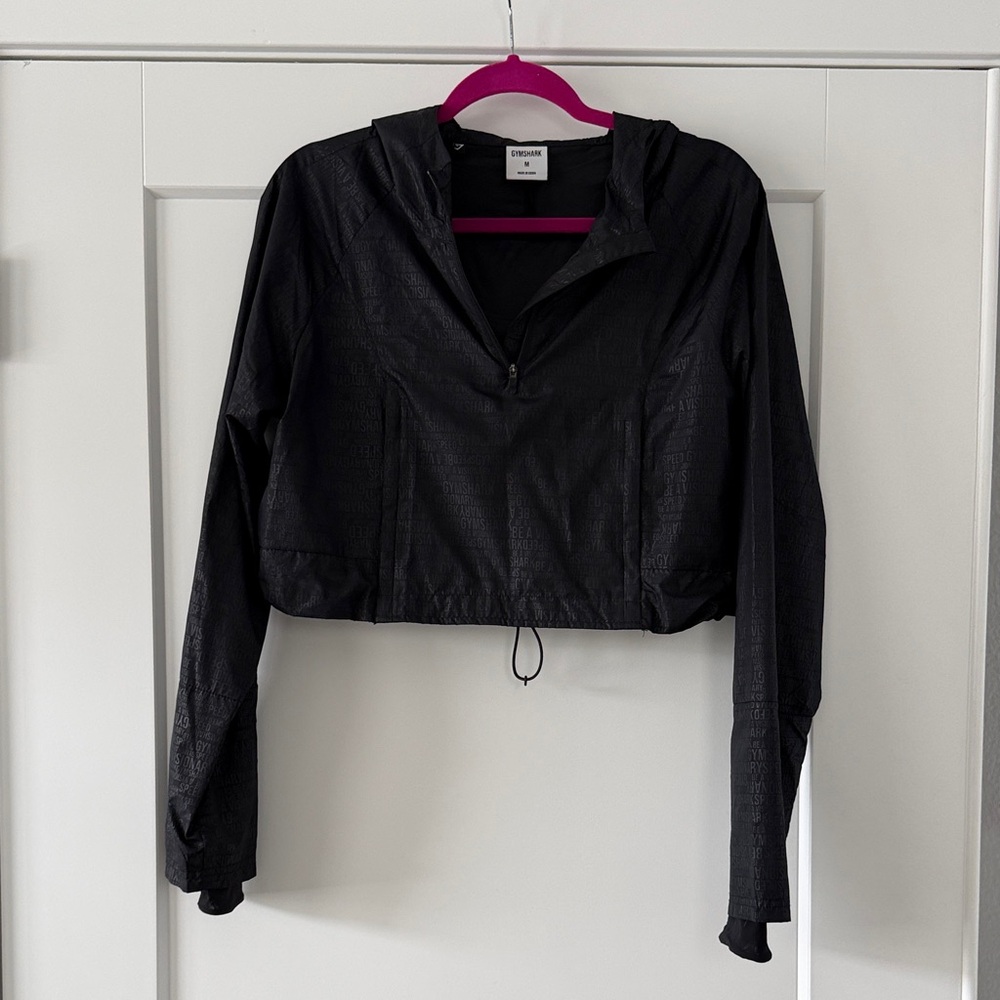 Gymshark Black Cropped Utility Jacket